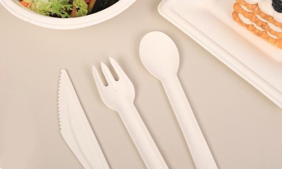 GZ Bio 4 Zoll Einweg-Papierkittel Set Löffel mit Kraftpapier Außenverpackungsmuster Design