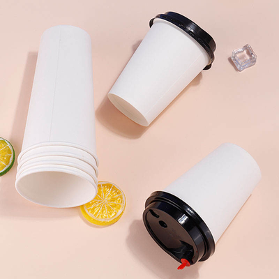 Einwegkaffee-Tasse aus Papier, einfach zugeschnitten, Kaffee-Tasse aus Wellpappe, mit Deckel