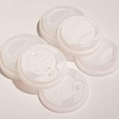 Customizable Disposable PLA Plastic Cup Lid 6oz 8oz 12oz Cold / Hot Coffee Drinking Cup Lid