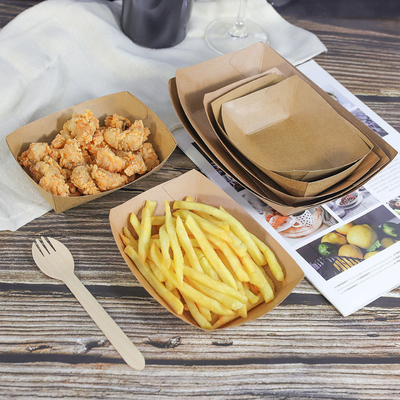 Mehrwertige Kraftpapier-Boot-Tray-Öfen, Burger-Halter-Box