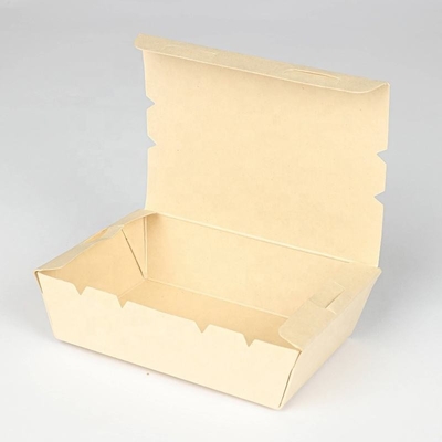 Einseitiges Kraftpapierbehälter Lebensmittelqualität Einwegverpackungskasse