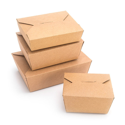 Warm verkaufte recycelte braune Kraftpapier Lebensmittelverpackung Box Salat Sandwich Mitnahme-Lunch-Box