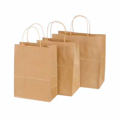 Eco Reutilizável Difícil Extra Grande Fast Food Embalagem para levar Logotipo personalizado da Apple Bolsa de papel Kraft de punção torcida
