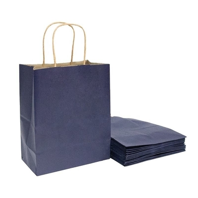 OEM ราคาโรงงาน กระเป๋ากระดาษสีน้ําตาล Kraft สามารถนําไปใช้ใหม่ได้ พร้อมมือเชือก