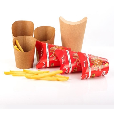 Customized Disposable Takeaway Paper French Fries Cup - Eco-Friendly Snack Box Container For Fast Food Restaurants And Catering Events
